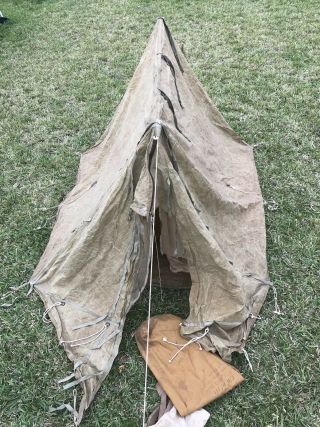 Vintage Rare Abercrombie David T Canvas Tent 1930’s Mountaineering Tent Exc 4