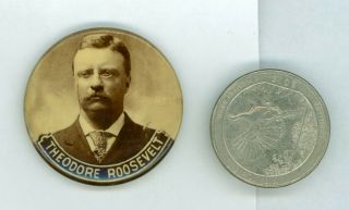 1904 Vtg President Theodore Roosevelt Political Campaign Pinback Button
