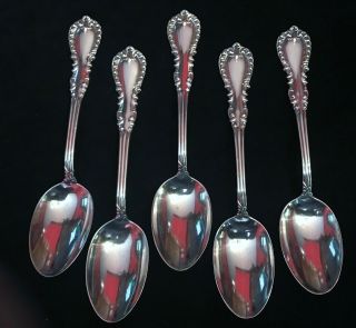 Reed And Barton Majestic Five (5) Teaspoons Sterling Silver - Lovely
