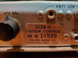 Rare Vintage Amateur Ham Radio Collins 312B - 5 Station Control Remote VFO 2