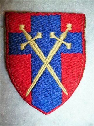 British Army Of The Rhine H.  Q.  Formation Patch / Sign Ww2,  1945 Bevo Weave