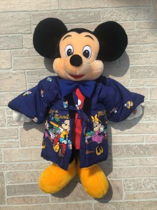 Rare Vintage Japanese Kimono Mickey Mouse 28” Stuffed Doll