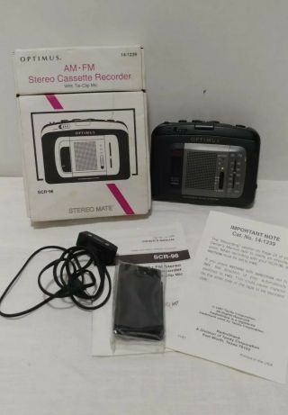 Vintage Optimus Extended Bass System Stereo Cassette Recorder 14 - 1239