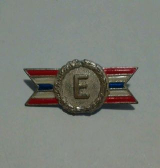 Vintage Army Navy Production Award Enamel Wwii Pin Sterling Silver 925