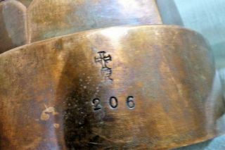 Rare Copper Jelly Mold Mould Benham & Froud 206 7 - 3/8” English 19c.  Antique Vic 4