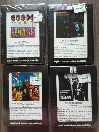 4 Vintage Rolling Stones 8 Track Tapes,  Factory 2