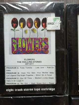 4 Vintage Rolling Stones 8 Track Tapes,  Factory 3