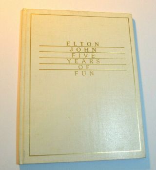 Elton John Five Years Of Fun Book Signed First Limited Edition Rare 1975 Book
