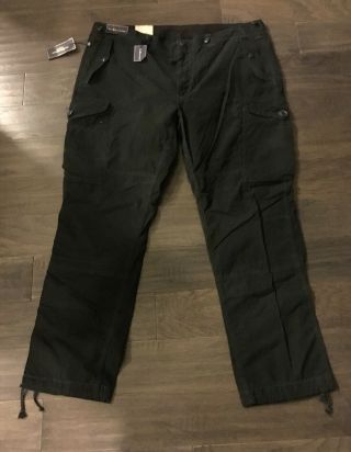 Polo Ralph Lauren Black Cargo Pants 46b X 34 Big Tall Men’s Vintage Military