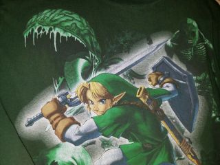 VTG 90s The Legend Of Zelda: Ocarina Of Time shirt XL - Link Nintendo N64 Promo 5