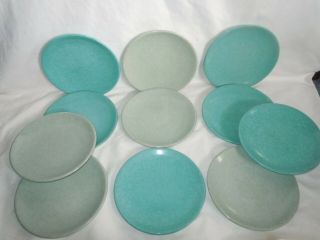 41 Pc Vtg Russel Wright Residential Blue/Gray Confetti Platter/Plates/Cups/C&S 6