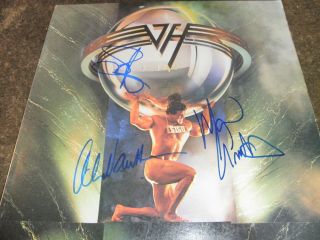 Van Halen Signed Lp By 3 In Person Proof Rare 2 Sammy Hagar Alex Van Halen