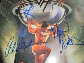 VAN HALEN SIGNED LP BY 3 IN PERSON PROOF RARE 2 SAMMY HAGAR ALEX VAN HALEN 2