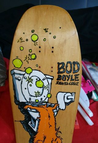 Vintage Santa Cruz Bod Boyle Skateboard Sick Cat OG NOT REISSUE 3