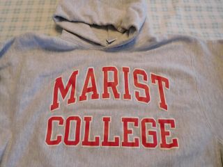 Vintage Champion Reverse Weave Marist College Hoodie Hooded Sweatshirt Xxl Xl