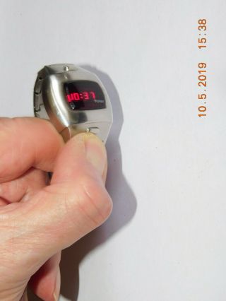 Vintage Time Computer Led Wrist Watch - -