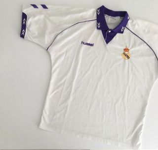 REAL MADRID 1992/94 Home Football Shirt XL Soccer Jersey Vintage HUMMEL Maglia 3
