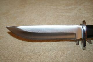 BUCK KNIFE MODEL 124 - VINTAGE 1967 WITH SHEATH - BLACK PHENOLIC HANDLE 7