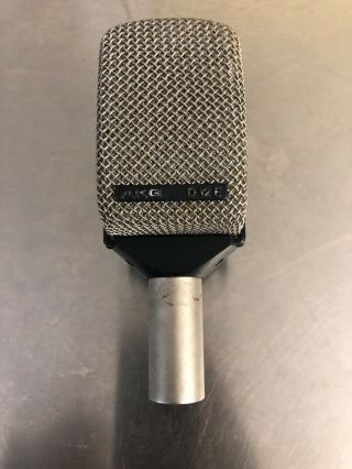 Vintage AKG D12E Dynamic Microphone 200 Ohms Made in Austria with Cable D 12 E 3
