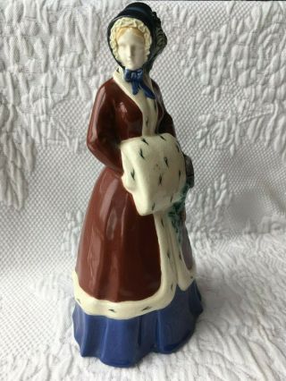 Rare Wiener Werkstatte 1373 202 Figurine Lady Dressed For Winter Marked