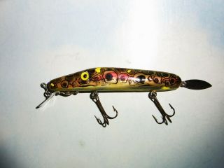 VINTAGE MICHIGAN SPOTTED NORTHERN PIKE FISHING LURE / BUD STEWART 3