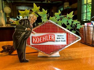 Vintage Koehler Beer Light Sign Brewed With The Dutch Touch Uncle Jackson Erie