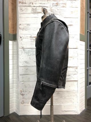 Harley Davidson Men ' s Vintage 90 ' s V - TWIN Leather Jacket Patches RARE S 7