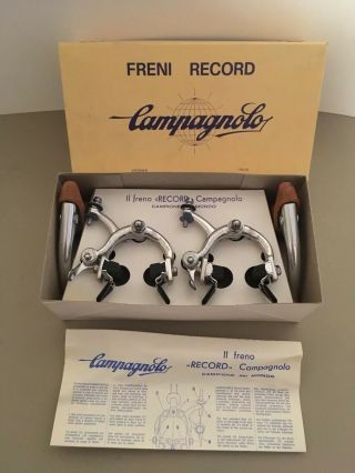 Vintage Boxed Nos Campagnolo Nuovo Record Brake,  Set Early 1970 