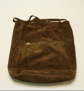 Vintage Rare Ll Bean Leather Bag Backpack Hobo Sack Early Script Label