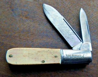 Near Old Remington 2bl Pocket Knife Vintage Barlow Saw Cut Bone Model 43