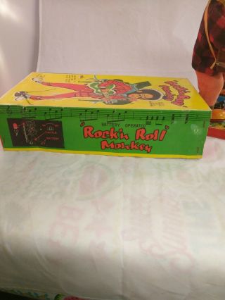 Vintage Alps Rock N Roll Monkey 1950 ' s Tin Litho Battery Op Toy W/Box 10