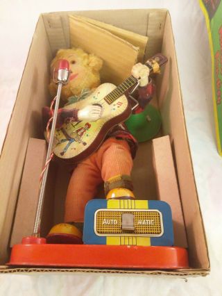 Vintage Alps Rock N Roll Monkey 1950 ' s Tin Litho Battery Op Toy W/Box 12