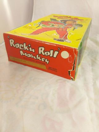 Vintage Alps Rock N Roll Monkey 1950 ' s Tin Litho Battery Op Toy W/Box 9