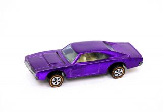 Vintage Hot Wheels Redline 1969 Custom Dodge Charger Purple