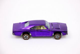 Vintage Hot Wheels Redline 1969 Custom Dodge Charger Purple 3