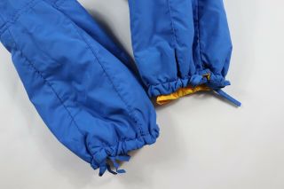 Vtg 70s Asics Mens Medium Spell Out Snow Pants Bib Overalls Made in Japan Blue 4