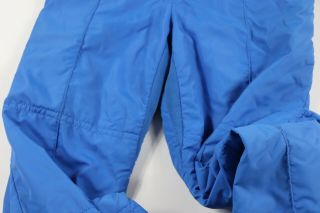 Vtg 70s Asics Mens Medium Spell Out Snow Pants Bib Overalls Made in Japan Blue 5