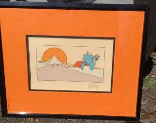 Peter Max,  Signed Serigraph,  160/250 Rare Vintage Piece From 1972