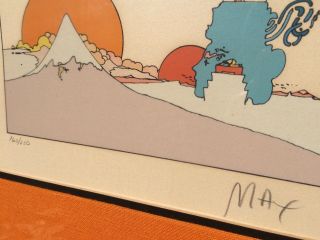 Peter Max,  Signed Serigraph,  160/250 Rare vintage piece from 1972 3