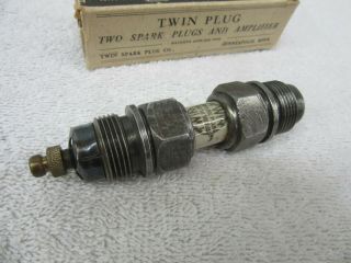 Vintage Antique Twin Reversible Spark Plug 7/8 