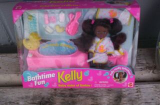 Vintage African American Kelly Baby Sister Of Aa Barbie Bathtime Fun 14553