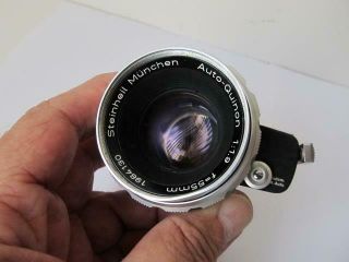 Vtg.  Steinheil Auto - Quinon 55mm f/1.  9 Lens Exakta Mount Pls Read 2