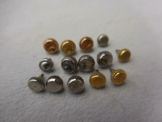 13 Vintage Old Stock Rolex Crowns Bubbleback Steel And Gold Various Styles