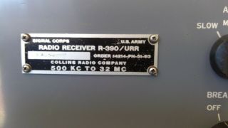 Collins R - 390 Receiver.  Vintage and COLLECTIBLE & COMPLETE recent alignment 2