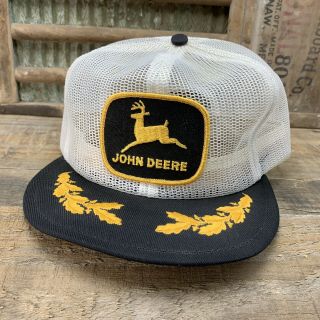 Vintage John Deere Mesh Snapback Trucker Hat Cap Patch Louisville Mfg Co - Usa