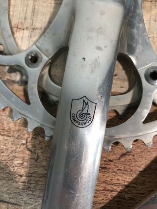 Vintage 1980s Campagnolo C - Record Era Crankset w/ Chainrings 170 (52 - 42) 8