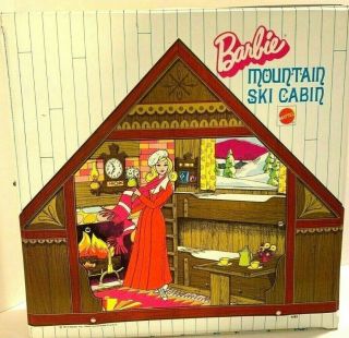 Vintage 1972 Barbie Mountain Ski Cabin Vinyl Mattel Carry Case