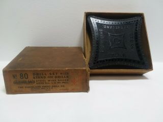 Vintage CTD Co.  No.  80 Drill Bit Holder Cleveland Twist Drill Index w/Box 4