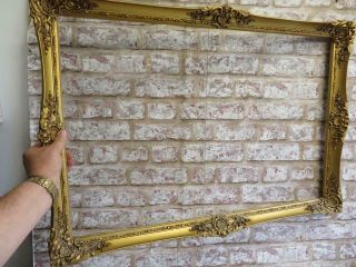 Old Picture Frame Large Gold Fits A 30 " X 20 Inch Painting