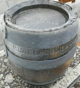 Rare P.  BALLANTINE Pre - Prohibition 1/4 KEG Wood P.  BALLANTINES Beer Barrel 9